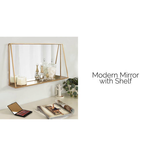 Latitude Run® Modern & Contemporary Accent Mirror with Shelf & Reviews